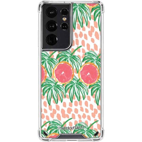 Bouffants and Broken Hearts Graphic Grapefruit Galaxy S21 Ultra 5G Clear Case